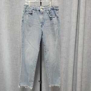 Good American Light Blue Ankle Jeans Size 14